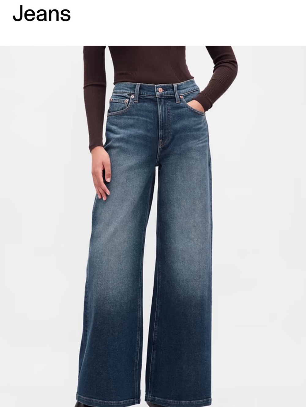 GAP Wide-Leg Jeans 31 LONG